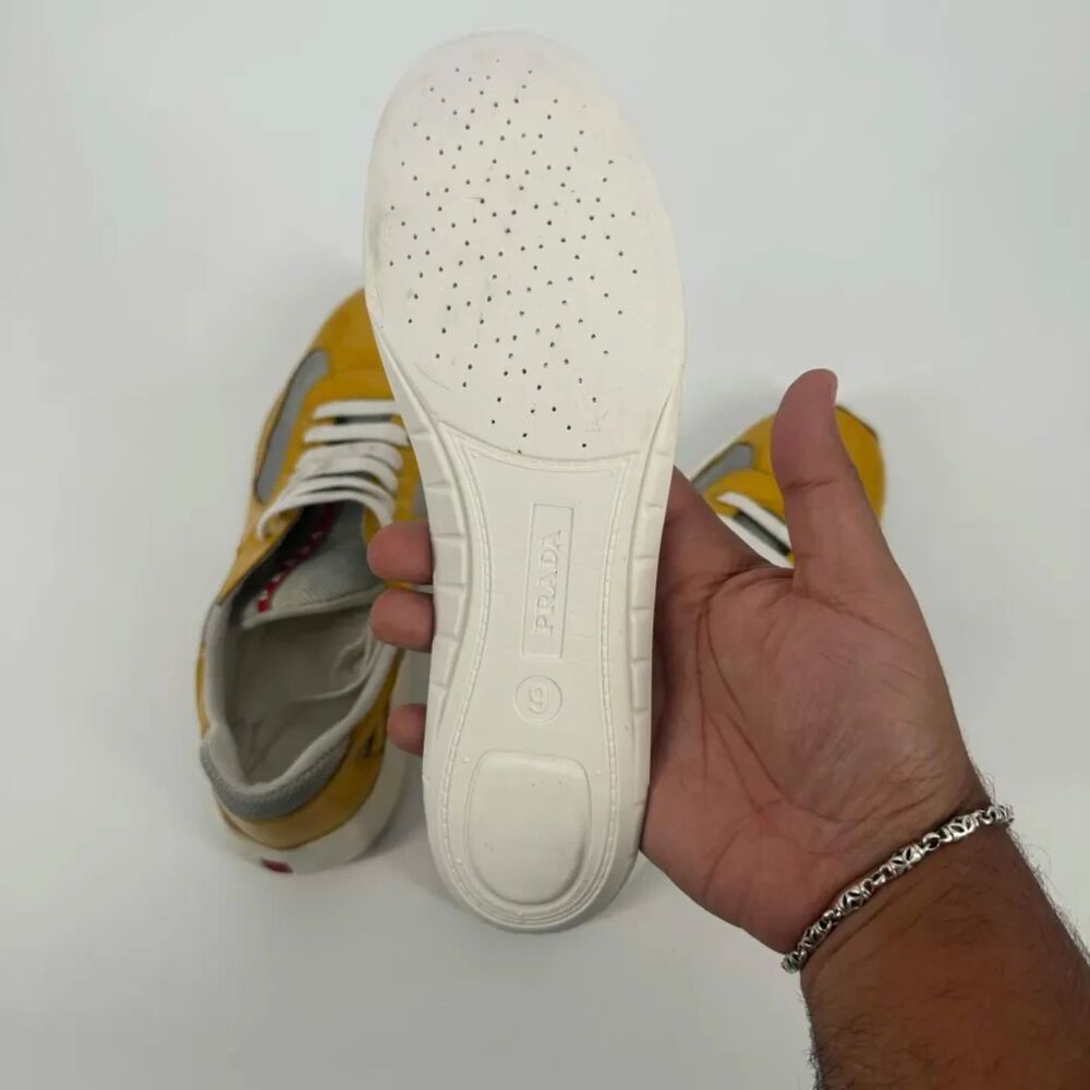 Prada America's Cup Yellow Patent Leather Sneakers Prada Size 9 / US 10M - Picture 8 of 8